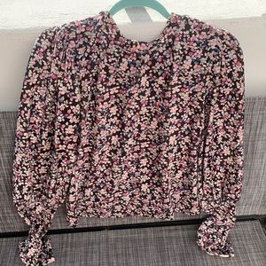 Floral High Neck Long Sleeve